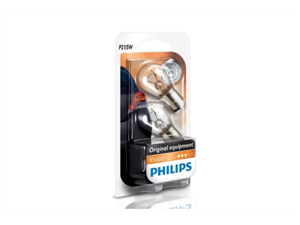 Pære P21/5 W [12 V] (2 stk.), PHILIPS, 12 V