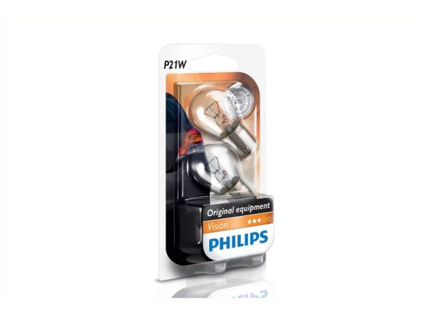 Pære P21W [12 V] (2 stk.), PHILIPS, 12 V