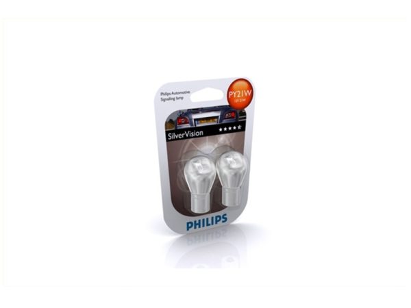 Pære PY21W Silver 21 W [12 V] [Bau15s] (2 stk.), PHILIPS, 12 V