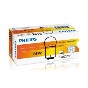 Pære R5W BA15d [12 V] (1 stk.), PHILIPS, b.la. til Peugeot~Ford, 12 V