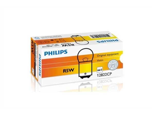 Pære R5W BA15d [12 V] (1 stk.), PHILIPS, b.la. til Peugeot~Ford, 12 V