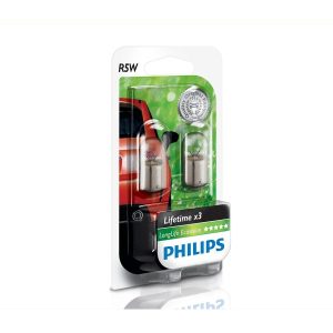 Pære R5W LongLife EcoVision [12 V] (2 stk.), PHILIPS, 12 V