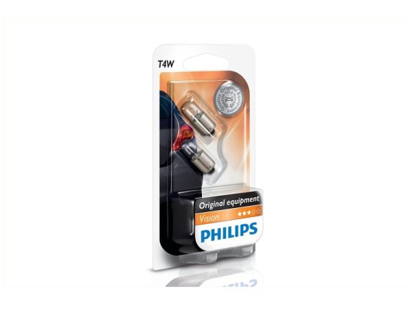 Pære T4W [12 V] (2 stk.), PHILIPS, b.la. til Alfa Romeo, 12 V