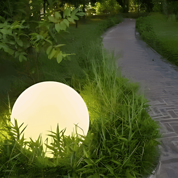 Udendørs Kuglelampe - RGB - Solcellelampe - Ø20cm - IP65